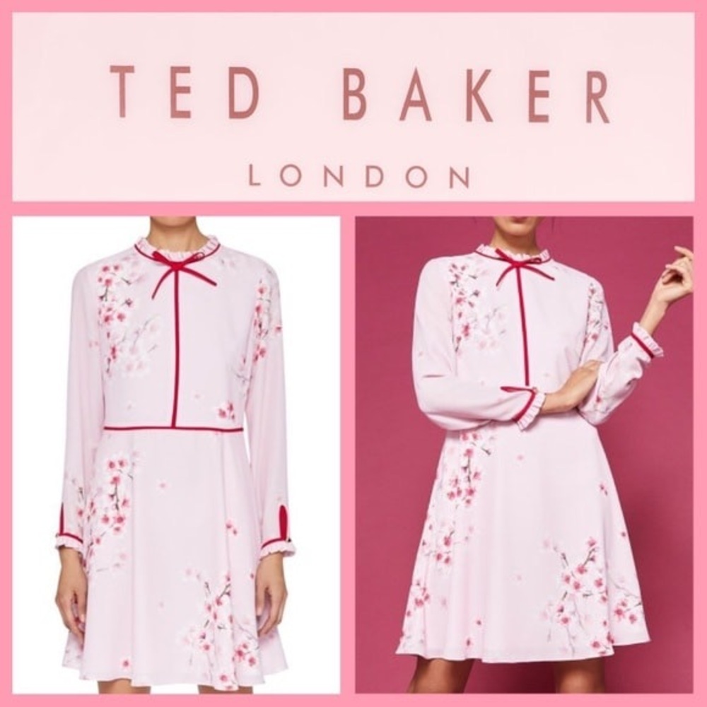 🛍️SALE🛍️ Ted Baker London Heydii Cherry Blossom Mini Dress (NWOT) - Picture 5 of 8